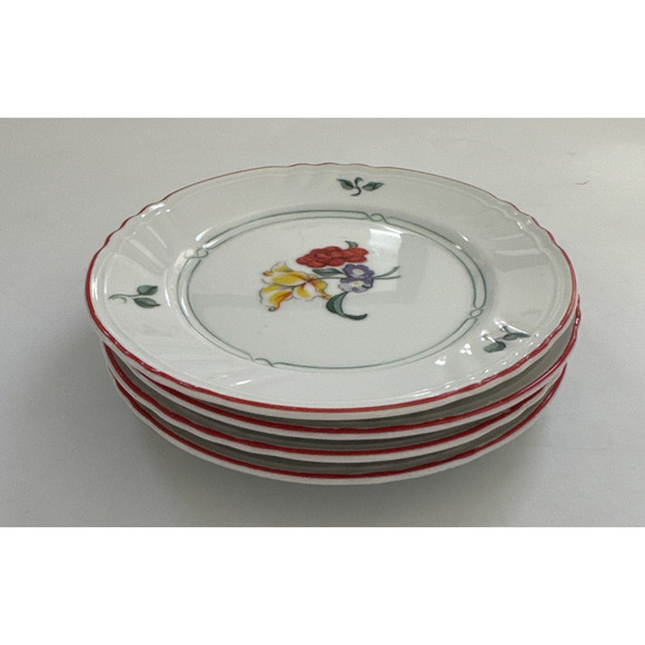 Vintage Fitz & Floyd Dessert Appetizer Plates Set of 4 Japan Printemps 212 - Picture 1 of 10